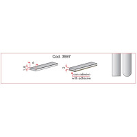 3597 A Dekoratīvais profils 6x2 mm Matēts alumīnijs