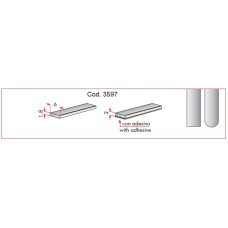 3597 A Dekoratīvais profils 6x2 mm Matēts alumīnijs
