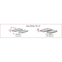 EXTRO C7 Dekoratīvais profils 10x2 mm (Radius 5) Matēts alumīnijs