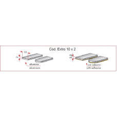 EXTRO C7 Dekoratīvais profils 10x2 mm (Radius 5) Matēts alumīnijs