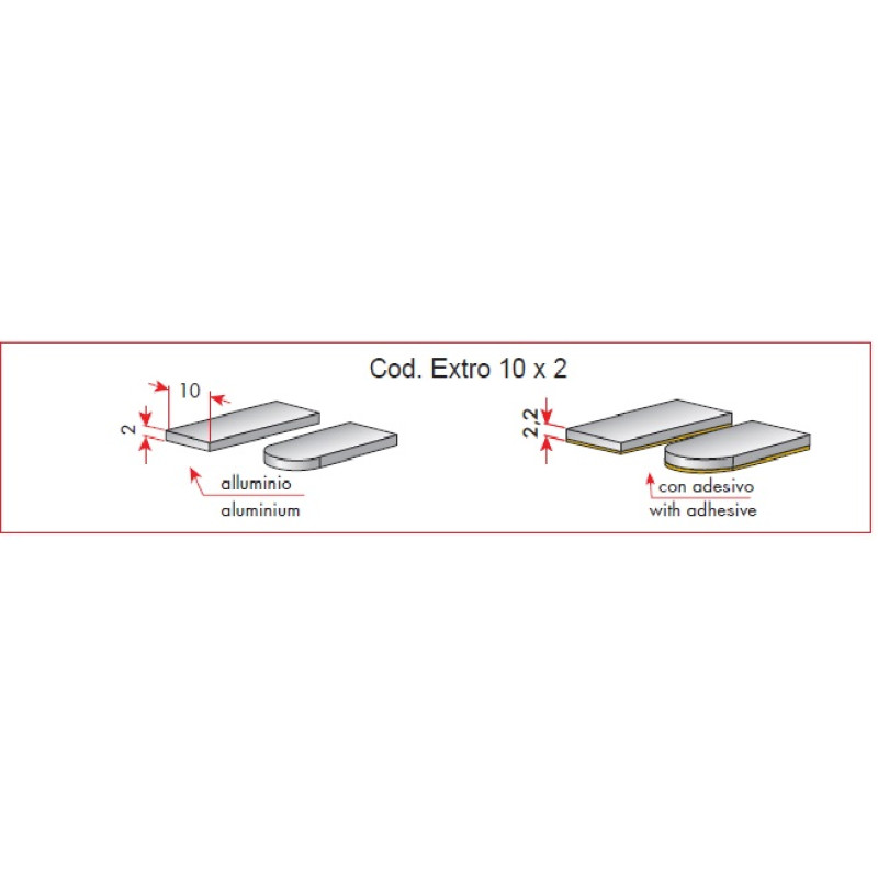 EXTRO C7 Dekoratīvais profils 10x2 mm (Radius 5) Matēts alumīnijs