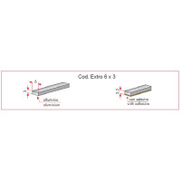 EXTRO C7 Dekoratīvie profili 6x3 mm Matēts alumīnijs