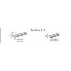 EXTRO C7 Dekoratīvie profili 6x3 mm Matēts alumīnijs
