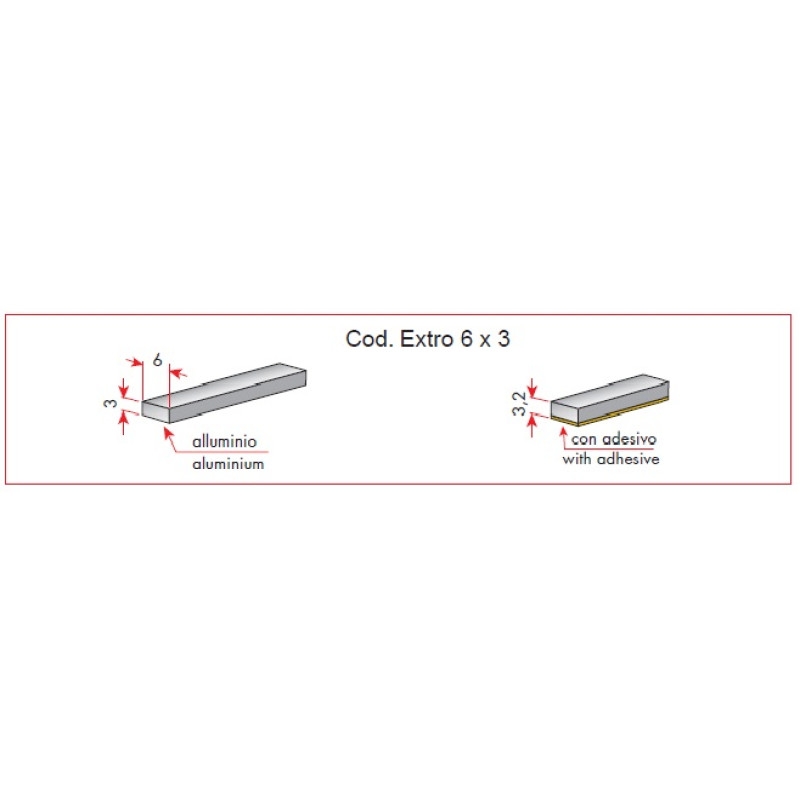 EXTRO C7 Dekoratīvie profili 6x3 mm Matēts alumīnijs
