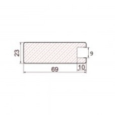 MDF dekoratīvais profils Tiesus (ozols) 2,8x69x23