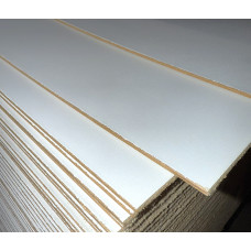 HDF 3 mm 2,85x2,07 mm Balts/slīpēts